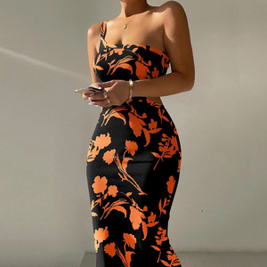 <span class=keywords><strong>Robe</strong></span> <span class=keywords><strong>Longue</strong></span> d'Été sans Manches, Vintage et Tendance pour <span class=keywords><strong>Femme</strong></span>, Vente Chaude, Coupe Ajustée et Moulante à Fine Bretelle Unique - Product Image 4