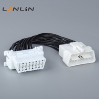 Câble de connexion OBD2 mâle-femelle à conducteurs pleins pour testeur de puissance de diagnostic automobile