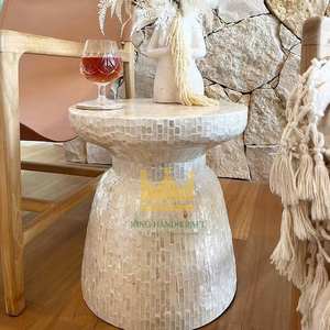 Artículos calientes Mesa auxiliar de lujo con Incrustaciones de nácar, muebles de sala de estar, taburete MOP, mesa auxiliar moderna hecha en Vietnam - Product Image 1