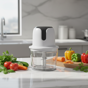 Hachoir à ail et oignon rechargeable par USB, sans BPA, <span class=keywords><strong>coupe</strong></span>-légumes domestique facile, commande par bouton-poussoir, mixeur portable à piles - Product Image 1