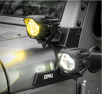 Braket Lampu Ganda Seri Genesis OMU untuk Jeep Wrangler JK, Kit Pemasangan Lampu Pilar-A, Model Baru, Braket Lampu Hitam