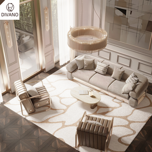 Set <span class=keywords><strong>Sofa</strong></span> kualitas tinggi Modern ruang tamu Foshan furnitur mewah Set <span class=keywords><strong>Sofa</strong></span> Modular panjang besar beludru oranye mewah - Product Image 4