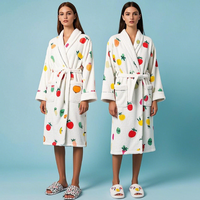 Custom Dames Pluche Zachte Badjas Warm Badjas Femme Elegante Filles Gewaden Luxe Loungewear