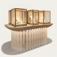 Vitrine commerciale en verre pour bijoux, présentoir personnalisé pour colliers, comptoir de magasin, design de comptoir de vente au détail
