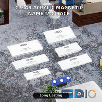 Support de Présentation Magnétique en Acrylique Haute Transparence Personnalisable et Réutilisable pour Badges Nominaux d'Employés/Personnel - Catégorie de Produit