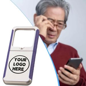 Custom Logo LED <b>Slide</b> Out Magnifier, Portable Compact Reading Glass, Ideal Corporate Giveaway & Trade Show Item - Product Image 2