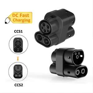 Новый адаптер для зарядки электромобилей постоянным током CCS2 на CCS1 для европейских электромобилей, использующих зарядные устройства CCS1 для Северной Америки (США), максимальный ток 250А. - Product Image 1