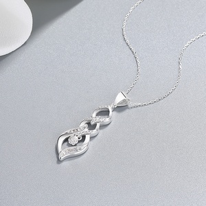 Xoắn ốc Hollow Shape sao <span class=keywords><strong>2</strong></span> Carat moissanite Sterling Silver 925 mặt dây chuyền đồ trang sức thời trang dây chuyền cho phụ nữ - Product Image 3