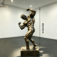 Sculpture de musculation grandeur nature en fibre de verre, modèle de musculateur pour la décoration de gymnases et de centres de fitness, figurine masculine Beefcake