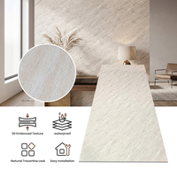 Panel de Pared con Textura de Travertino Natural, Lámina de PVC Impermeable con Aspecto de Mármol, Revestimiento de Pared Decorativo Ligero