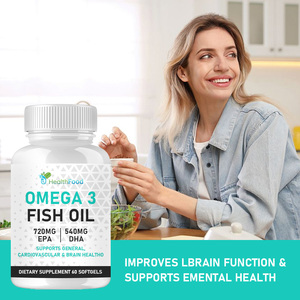 Highly Effective Fish Oil Omega 3 Softgels Healthcare <b>Supplement</b> Omega 3 Fish Oil Omega 3 Softgels Support Cardiovascular Health - Product Image 4