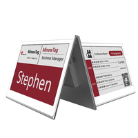 MinewTag Placa de Identificación Inteligente Inalámbrica BLE en Forma de V de Doble Cara con Pantalla de Tinta Electrónica de 7.5 Pulgadas, Plástico ABS Multicolor, Certificación CE para