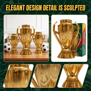 Trofeo di Calcio in Metallo Placcato Oro Personalizzato con Logo Inciso, Campione di Lusso, Consegna Rapida in 15 Giorni, Premio per Vincitori OEM - Product Image 6