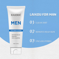 Nettoyant Visage Moussant Bio Personnalisé pour Hommes Contre l'Acné, Exfoliant Nettoyant Facial, Marque Privée, Nettoyant Visage pour Hommes