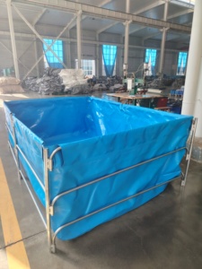 Bâche PVC <span class=keywords><strong>Ronde</strong></span> Grande Taille pour Étang à Poissons, Étanche, pour Aquaculture Biofloc Tilapia RAS, Style Tissé, Revêtement PVC à Motif - Product Image 5