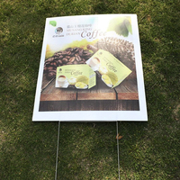 Panneau de jardin rétro en plastique KRT avec piquet en H, grand format, résistant aux intempéries IP65, impression numérique personnalisable, pour pelouse, vente en gros