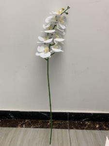 Orchidées artificielles en latex <span class=keywords><strong>de</strong></span> haute qualité, aspect réaliste, orchidées blanches, 9 têtes, tige unique, pour la décoration <span class=keywords><strong>de</strong></span> la maison, des mariages et des événements - Product Image 3