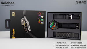 Montre connectée SK42 avec trois bracelets, écran AMOLED HD de 1,6 pouce, Fitcloud Pro, boussole, étanche IP68, charge sans fil, montre connectée pour homme - Product Image 5