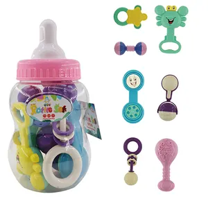 מוקדם חינוך קטן בקבוק אחסון תינוק רעשנים צעצועי Boilable חומר תינוק צעצועי 5-חתיכה Cartoon סגנון תינוק צעצועי נוחות