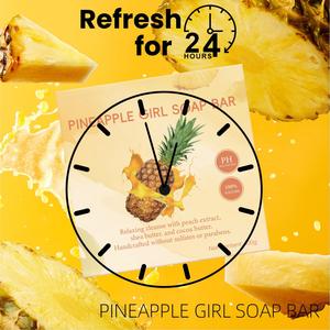 Nouveau Savon Artisanal pour le Bain, Soin Intime, Savon aux Huiles Essentielles pour Femmes, Savon <span class=keywords><strong>Carré</strong></span> Ananas, Parfums Personnalisables - Product Image 3