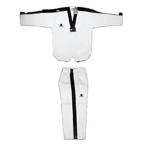 Sample free shipping new design traditional 100%cotton pure white TKD hapkido uniform Taekwondo uniform