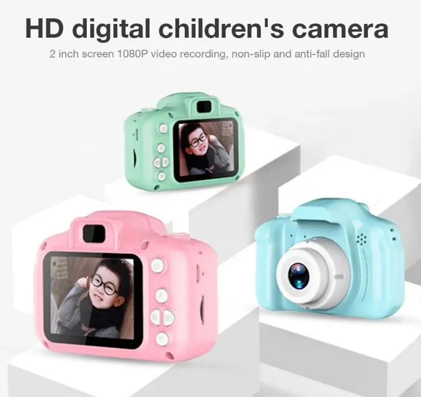 Penjualan laris kamera anak-anak video digital mini X2 lensa tunggal untuk anak-anak 1080P hadiah mainan kamera anak-anak