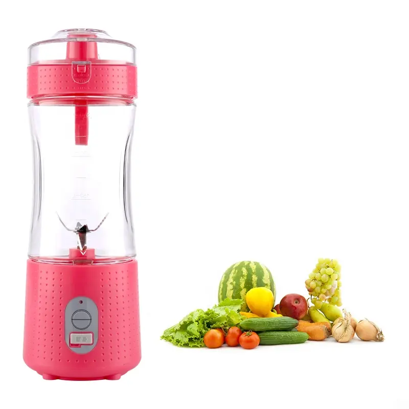 USB 찬 압박 juicer 380ml 6 개의 잎을 가진 전기 과일 믹서 230w 상업적인 전기 휴대용 믹서