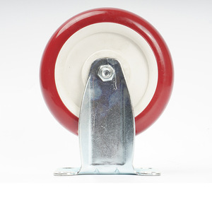 Rueda de plástico PU para carrito, rueda giratoria de material fresco, resistente a baja temperatura, 4 pulgadas, venta al por mayor - Product Image 4