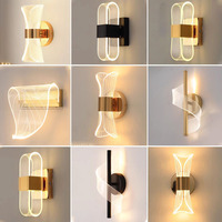 Applique Murale LED Moderne Minimaliste en Acrylique Basse Tension pour Chambre, Lampe Créative Simple pour Escalier, Lampe d'Intérieur pour Salon