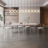 Moderne Acryl ausziehbare Travertin Tisch Küchen insel Massivholz Nordic Esszimmer möbel mit Lagerung für den Wohnungs gebrauch