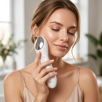 Appareil de lifting facial galvanique à micro-courant à marque privée, instrument de beauté, booster sonique, appareil facial portable en plastique