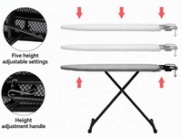 Planche à repasser pliable OEM/ODM pour l'entretien des vêtements à domicile, hauteur réglable pour les foyers européens et nord-américains