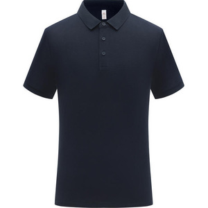 Men's Cotton Polo Shirt Solid Color Short Sleeve Summer Business Workwear Anti Shrink Poplin Fabric - Product Image 3