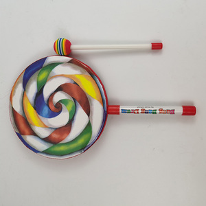 Tambor de piruleta para niños, instrumento de percusión de madera de 6, 8 y 10 pulgadas, juguete educativo musical para niños - Product Image 2