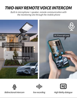 Lámpara Solar LED 4G con Cámara CCTV, Sin Cableado, IP65, ABS, HD, Visión Nocturna, Sistema de Monitoreo de Seguridad para Exteriores