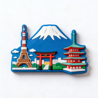 Autocollant de réfrigérateur personnalisé avec des monuments nationaux, design d'architecture célèbre, décoration de la maison, aimant de réfrigérateur en caoutchouc pour souvenirs de voyage