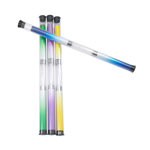 Ensemble de 4 stylos à double tête pour nail art, manches en métal et en bois, pinceaux à poils en nylon dans un sac en PVC pour la manucure - Product Image 5
