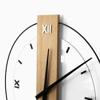 Jam Dinding Sederhana, Gaya Nordik Modern, Kayu Solid, Bentuk Persegi, Operasi Senyap, Sempurna untuk Dekorasi Kamar Tidur dan Gaya Pribadi.