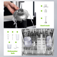 Mixeur plongeant 850W Mixeur à main électrique portable Mixeur à bâton Fouet à œufs Bécher de mélange Hachoir alimentaire sans BPA Mixeur 5 en 1