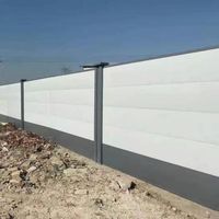 Vente en gros de panneaux sandwich en mousse pour chantier de construction Barrières anti-bruit temporaires Panneau coloré Clôture Planche collante Clôture à cadre en acier