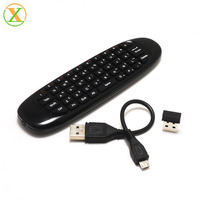 Souris Gyroscopique Sans Fil Mini C120 2.4G, Télécommande Universelle avec Récepteur USB, Version Russe et Anglaise pour Smart TV