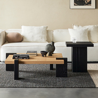 Table console moderne en bois de chêne massif pour villa et hôtel, salon, design européen, table d'appoint carrée
