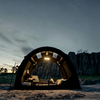 Tente gonflable tunnel, grande tente de camping familiale, tente pneumatique imperméable en coton, installation rapide, pour fêtes, glamping en extérieur, installation facile, 4 saisons