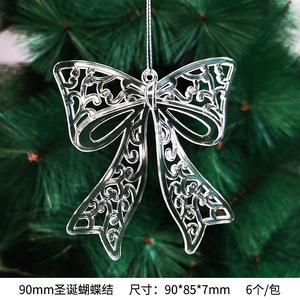 2025 Venta caliente acrílico arco mariposa estrella colgante BOLA DE Navidad y adornos de árbol para la decoración colgante de techo del Festival - Product Image 2