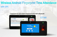 Appareil de pointage d'heure et de présence biométrique avec lecteur d'empreintes digitales et carte RFID, système Android, avec Bluetooth/GPS/carte SD/TCP/IP (GT168/ID/WIFI)
