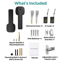 Serrure de porte intelligente à empreinte digitale SJJ, en aluminium, avec clavier tactile, application Tuya, carte RFID, accès sans clé pour appartement et hôtel