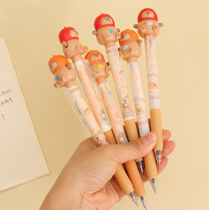 Stylo <span class=keywords><strong>gel</strong></span> en plastique mignon avec capybara interactif sur le dessus, bras et oreilles mobiles, pointe d'écriture fluide, <span class=keywords><strong>action</strong></span> par pression, pour enfants et étudiants - Product Image 2