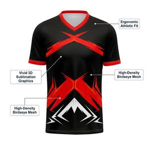 Tenue d'entraînement de football personnalisée, séchage rapide, respirante, polyester, sublimation 3D, broderie, nom de l'équipe, numéro, drapeau du pays, maillot de club - Product Image 4