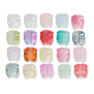 Cuentas de cristal coloridas con forma de león, forma irregular con agujeros rectos para hacer pulseras, cuentas dispersas de estilo chino - Product Image 5