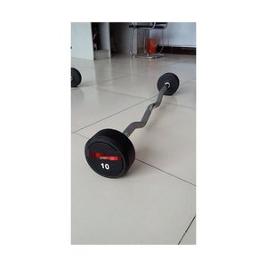 Tạ tay cao su 15kg 20kg, thanh tạ thẳng, tạ tay cố định, tạ tập thể hình đầu tròn - Product Image 5